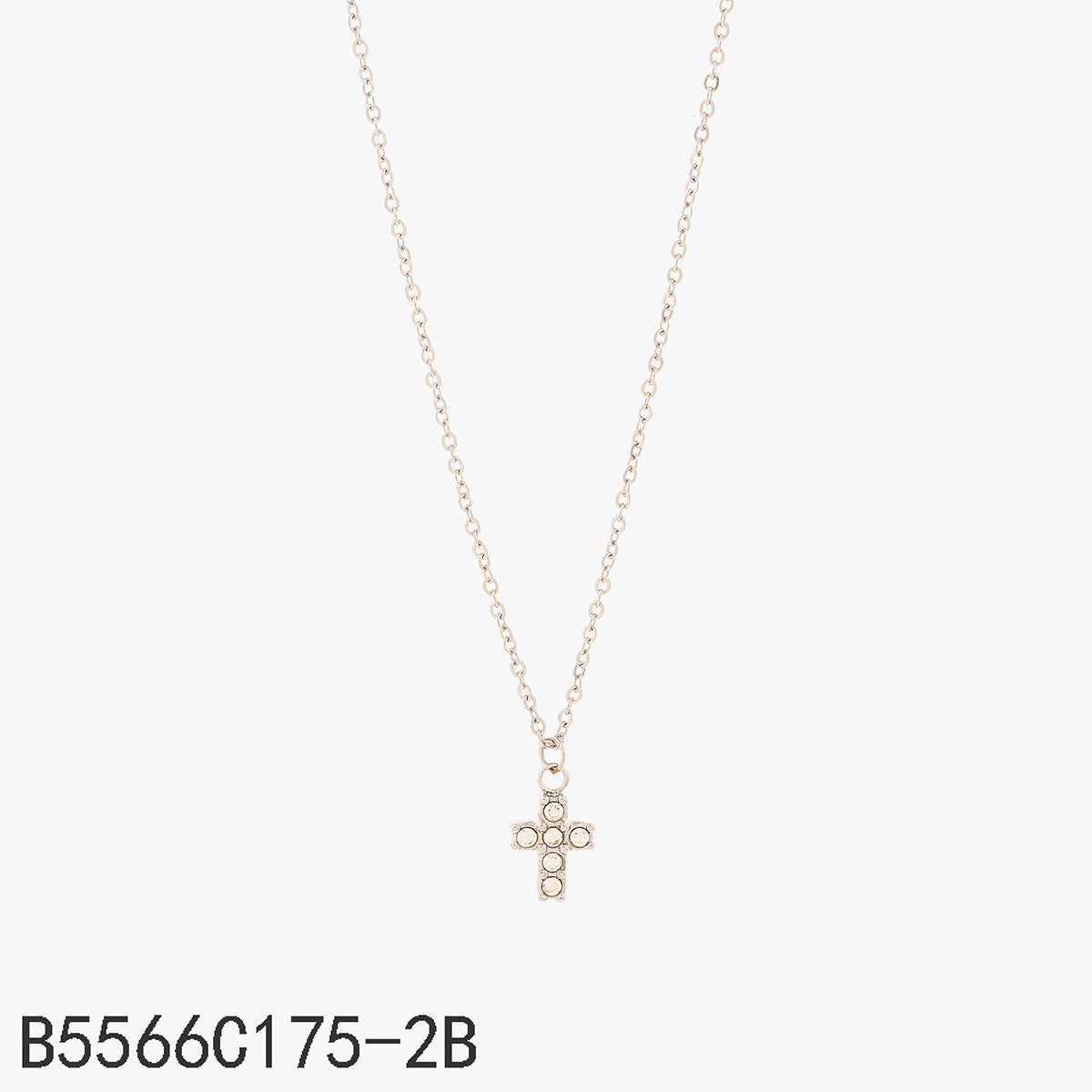 Collar con Figura de cruz y Zirconias