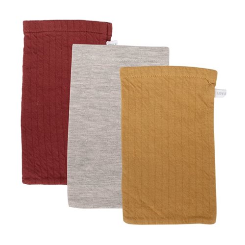 Washcloths set - Pure Indian Red / Ochre
